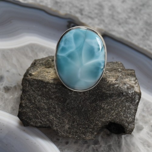 Larimar ring 925er silber - larimar,