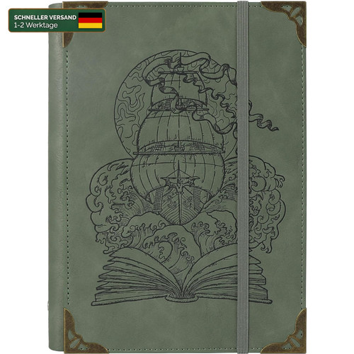 Ringbuch hardcover leder - a5-ringbuch, pu-leder