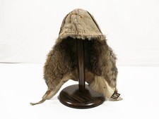 Wehrmacht Luftwaffe Original Fliegerhaube Winter Kopfhaube Fell Haube