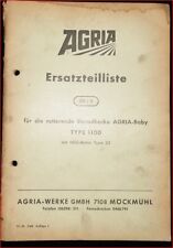 Agria rotierende Einradhacke 1100 Ersatzteilliste