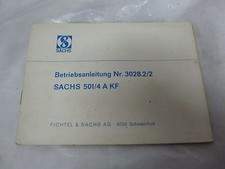 Sammlerliteratur Bertiebsanleitung NR3028.2/2 Sachs 501/4A KF