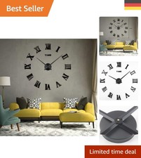 Schwarze moderne Wanduhr zum