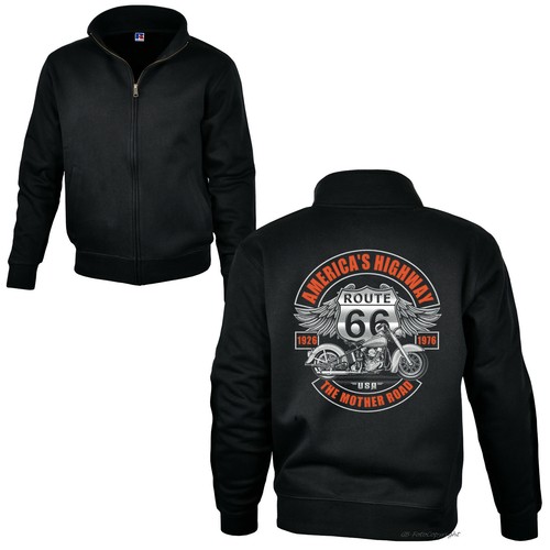 Biker sweatjacke jacke zip usa - sweatjacke,