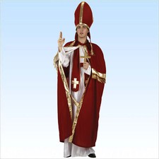 Edles Kostüm Bischof Gr XL 4 teilig Kirchenkostüm Nikolaus Mönch Bischofskostüm