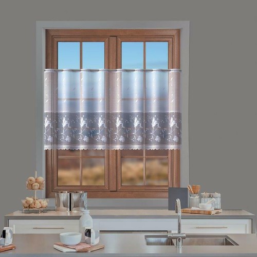 Scheibengardine aus jacquard - aus,