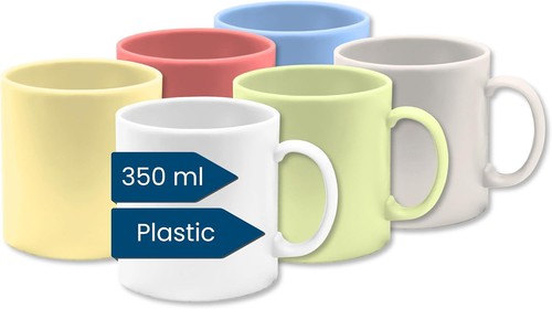 Kaffeebecher kunststoff 6er - kaffeebecher, (6er