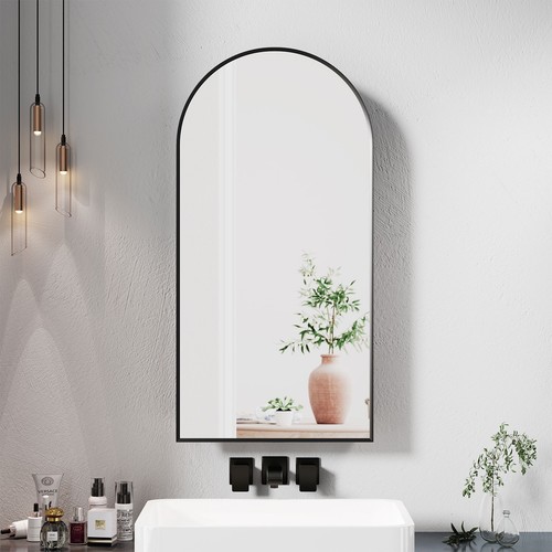Spiegelschrank bogen schwarz - spiegelschrank,