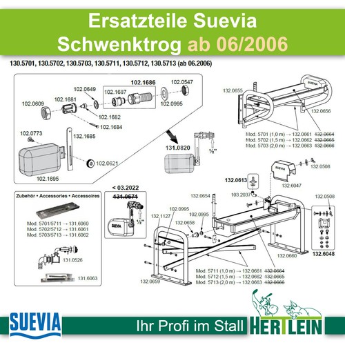 Ersatzteile suevia schwenktrog - ersatzteile,