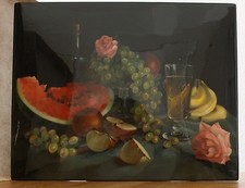 Lackkunst! Lackmalerei. Gemaltes Bild! SCHÖNES STILLLEBEN. SCHÖNES GESCHENK!!!