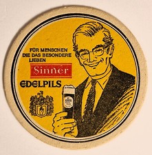 KARLSRUHE GRÜNWINKEL SINNER BRAUEREI BIER EDELPILS EXQUISIT 1 BIERDECKEL  1970er