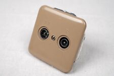 GIRA altes Flächenprogramm (827) TV-SAT Abdeckung 2-Fach + Sat-Einsatz beige