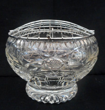 Royal Brierley Kristall Rose Schale & Blumendraht - 15 cm (6") di'r - Drucke