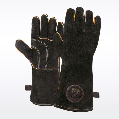 Leder grillhandschuhe - leder,