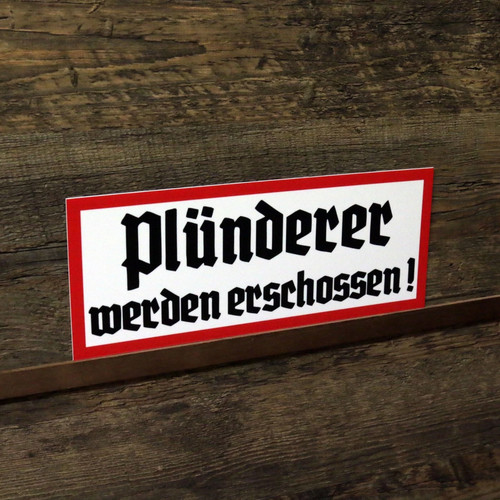 Schild 30cm 12cm plünderer - schild,