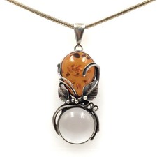 925 Silber Collier Bernstein