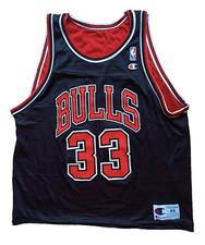 Champion Scottie Pippen Chicago Bulls 90s NBA Jersey REVERSIBLE Vintage 44 L