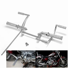 Vorverlegte Fußrastenanlage für Yamaha Virago XV 125 Bj. 1997-2004 CNC Poliert