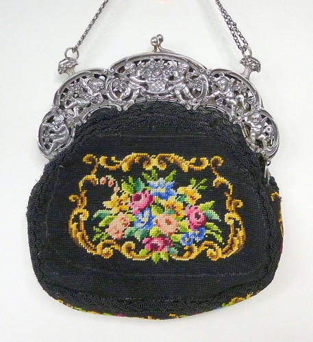 Theatertasche gobelin silber - gobelin,