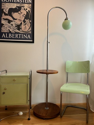 Chrom stehlampe aus 30er - stehlampe,