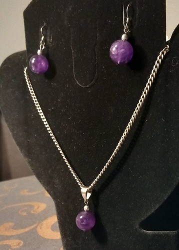 Edelstein schmuckset amethyst - edelstein,