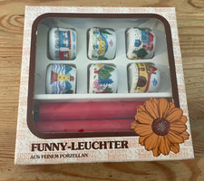 SAMMEL Funny-Leuchter .. aus feinem Porzellan (6 Stck.) FUNNY DESIGN 4.0580 used