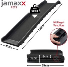 ★ B-WARE ★ Jamaxx-Pets ★ Hunderampe - klappbar mit Anti-Rutsch-Belag, max. 90 kg
