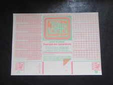 TELE LOTTO-Schein-5 aus 35-Blanko-original DDR