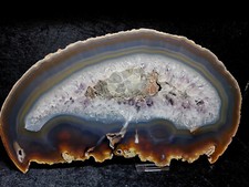 Achatscheibe Amethyst, Calcit