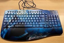 Tastatur Gaming Shark USB Quertz gebraucht Design Digitaldruck Blau Top 
