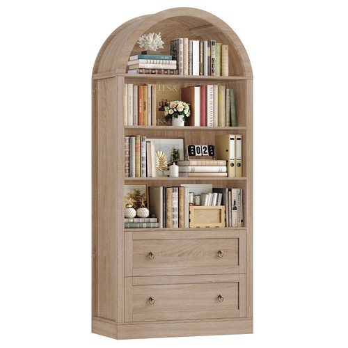 Gewölbter bücherregal mit - mit, 2