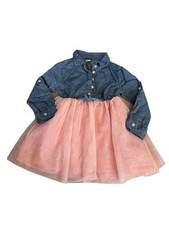 Hübsches Jeanskleid mit Tüll