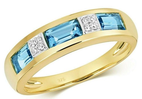 Echter blautopas und - echter, diamant