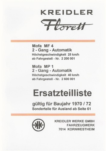 Ersatzteilliste kreidler - ersatzteilliste,