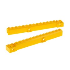 2x Lego Crane Arm 16L Yellow