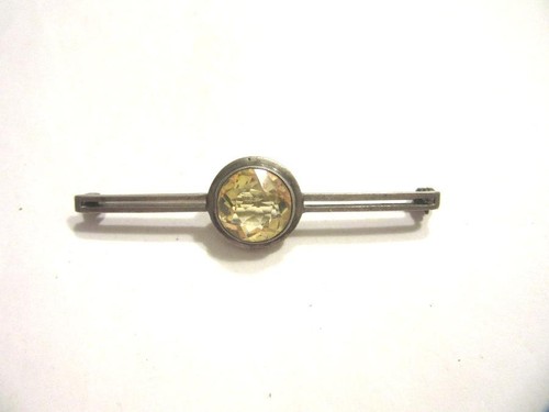 Antike silberbrosche citrin - antike,