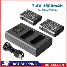 2X Akku EN-EL14+Ladegerät