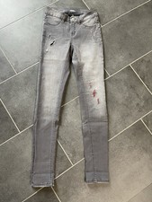 Jeans Jeggins Grau Pailletten