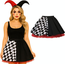 Damen Harlekin-Rock für