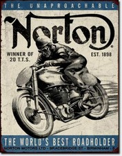 Schild 30 x 40 cm USA Norton Motorrad Cafe Racer Poster classic  *060