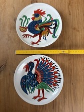 Wandteller handbemalt 2 Stück