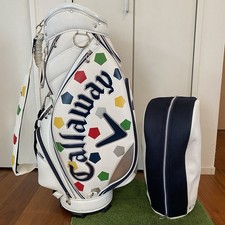 Callaway White Truvis Cart Bag Golf Carry Caddy Bag Rare Japan Gebraucht
