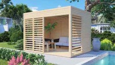 Relax Pavillon Sally Lounge Unterstand Gartenhaus Holz