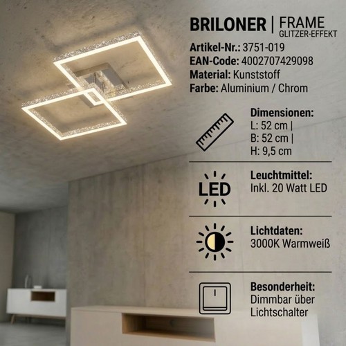 Deckenleuchte briloner frame - briloner,
