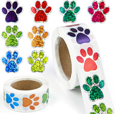 1000 Hundepfoten Aufkleber