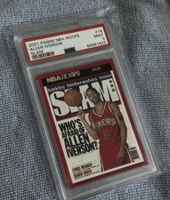 2021 Panini NBA Hoops Allen Iverson Slam #18 PSA MINT 9 Rare Magazine Cover