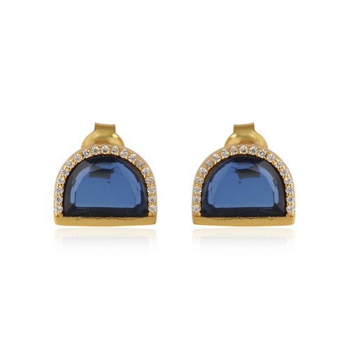 Halbmond designer blau - halbmond, korund