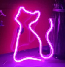 Katze Neon Rosa Licht LED