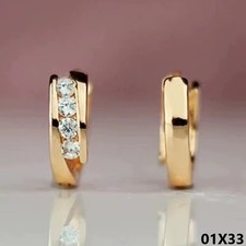 Damen Zirkon Ohrringe Gold