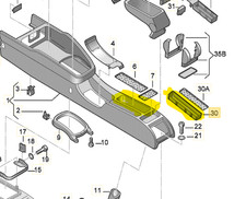 Für Audi A3 8L Becherhalter Getränkehalter Cupholder Mittelkonsole Dosen S3 Cup