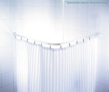 RIDDER Vorhangschiene inkl. Gleiter 90x90 cm weiß Schiene für Duschvorhang